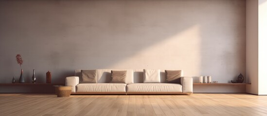 Wall Mural - Modern-style interior of an empty living room.