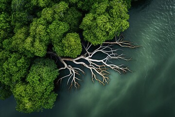 Sticker - Drove view of mangrove forest