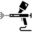 spray gun solid vector icon