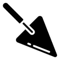 Wall Mural - mason trowel solid vector icon