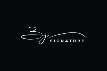 ZJ initials Handwriting signature logo. ZJ Hand drawn Calligraphy lettering Vector. ZJ letter real estate, beauty, photography letter logo design.