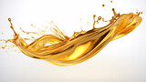 Fototapeta  - a splashes of gold. 3d illustration 3d render isolated on white background