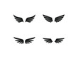 set of wings logo vector illustration. bird wings silhouette vector icon