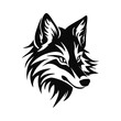 © AndhikaRff - Stylized Fox Head Illustration in Black and White
