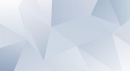 Wall Mural - Modern abstract triangles, polygons, overlapped with light and shadow on a background of white, gray and blue.