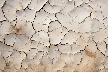 Poster - Abstract, minimalist fingerprint on a backdrop of cracked clay.