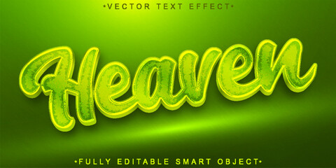 Poster - Shiny Green Heaven Vector Fully Editable Smart Object Text Effect