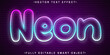 Neon Bubble Vector Fully Editable Smart Object Text Effect