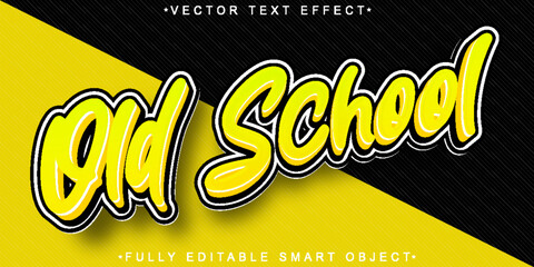 Poster - Old School Yellow Vector Fully Editable Smart Object Text Effect