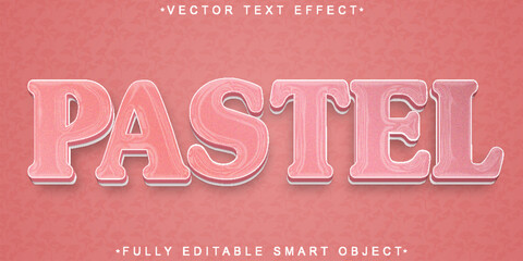 Poster - Pastel Color Vector Fully Editable Smart Object Text Effect
