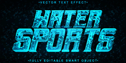 Poster - Water Sports Vector Fully Editable Smart Object Text Effect