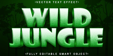 Poster - Wild Jungle Vector Fully Editable Smart Object Text Effect