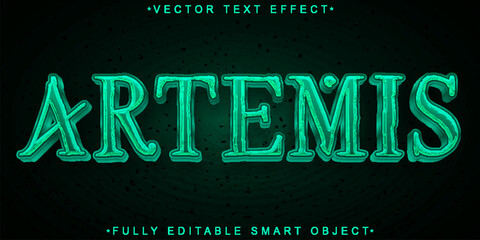 Poster - Artemis God Vector Fully Editable Smart Object Text Effect