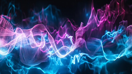 Wall Mural - Musical Waves Abstract Background	