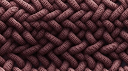 Poster - Knitted and intertwined texture of yarn. Generative AI