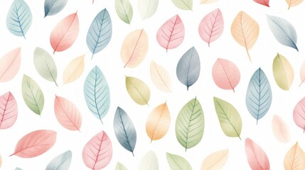 Poster - Simple aquarelle leaf Generative AI