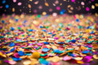 Confetti and party bokeh background