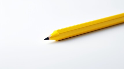 Poster - Single bright yellow pencil placed diagonally Generative AI