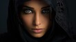 © mryanfahrudin1 - Futuristic gaze of a beautiful woman hooded AI generated image