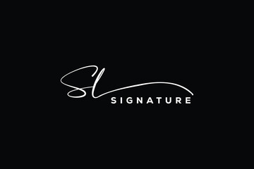 Wall Mural - SL initials Handwriting signature logo. SL Hand drawn Calligraphy lettering Vector. SL letter real estate, beauty, photography letter logo design.