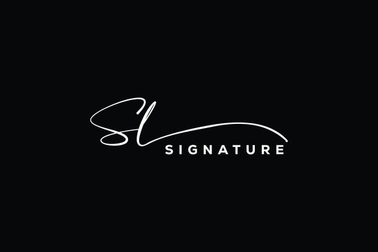 SL initials Handwriting signature logo. SL Hand drawn Calligraphy lettering Vector. SL letter real estate, beauty, photography letter logo design.