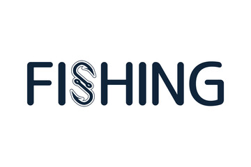 Wall Mural - Fishing Logo Designs for Your Brand, Professional Fishing Logo Templates for Your Business, Stylish Fishing Typography, Creative Fishing Design, Fishing Logo, Fishing Typography