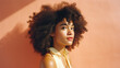 © Synthetica - Beautiful african american woman with afro hairstyle looking