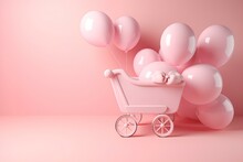 Pink Baby Carriage Made By Midjourney