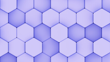 Wall Mural - Purple hexagons geometric background, minimal honeycomb pattern wallpaper