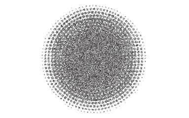 Poster - stipple effect circle design element