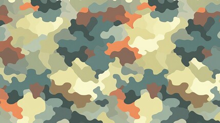 Wall Mural - Layered camouflage pattern halftone 