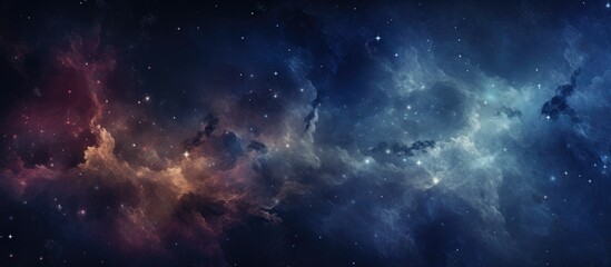 Poster - Cosmic-themed background with stars, constellations, galaxies, and celestial formations.