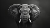 Fototapeta Sypialnia - powerful image of an Elephant in black and white