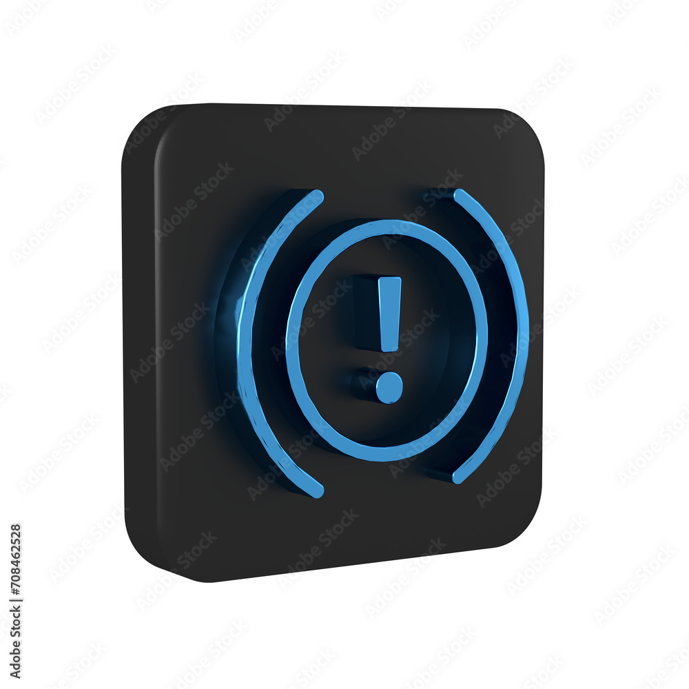 Blue Brake system warning icon isolated on transparent background ...