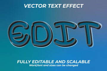 Vector editable text effect