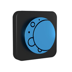 Wall Mural - Blue Moon icon isolated on transparent background. Black square button.