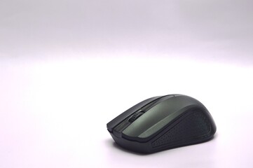 computer mouse on a green background