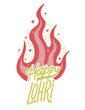 Happy Lohri Indian Punjabi festival. Colored fire vector illustration of happy celebration Lohry. Trendy concept of happy lohry holiday. Lettering design for print card, social media or t-shirt.