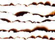 © natrot - Paper burned isolated on white background