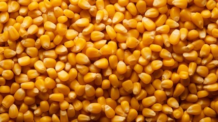 Poster - Close-up Top view of the texture of freshly harvested yellow corn kernels. Agriculture, food concepts.