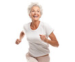 © Yeti Studio - Happy middle-aged woman jogging, cut out