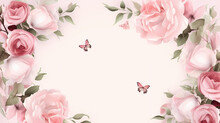 Floral Frame With Decorative Flowers, Decorative Flower Background Pattern, Floral Border Background