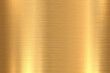 Gold brushed steel metal texture, yellow golden brass background vector.