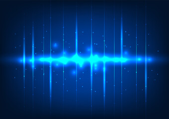 Fototapete - Abstract background technology, Showing high tech digital data transmission lines in high speed internet network for brochures, flyers, magazine, blue background vector illustration.