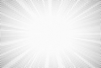 Wall Mural - Halftone gradient sun rays pattern. abstract halftone vector dots background. monochrome dots pattern. pop art, comic small dots. star rays halftone poster. shine, explosion. sunrise rays background.	