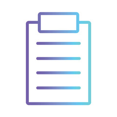 Poster - Writing Clipboard Editing Gradient Outline Icon