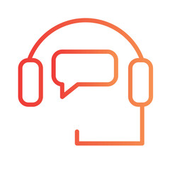 Poster - Customer Media Social Gradient Outline Icon