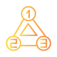 Poster - Line List Number Gradient Outline Icon