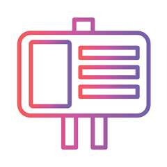 Poster - Infographic Projection Screen Gradient Outline Icon