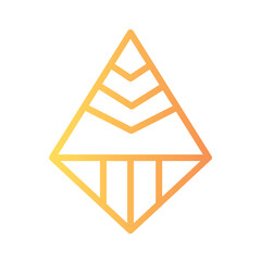 Poster - Business Levels Chart Gradient Outline Icon